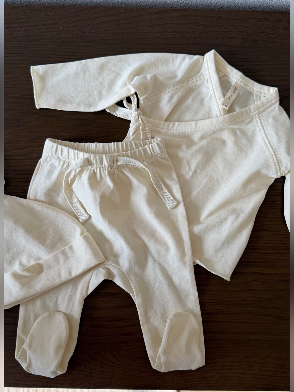 Quincy Mae Cream Footed Sweatpants & Top Set